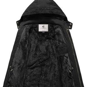 BLACK Men's Winter Coat Warm Thicken Parka Jacket